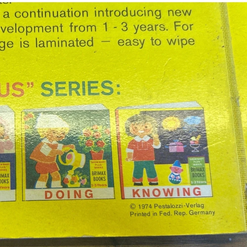 Brimax Books Hearing & Seeing Board 1-3‎ Years Vintage 1970s books